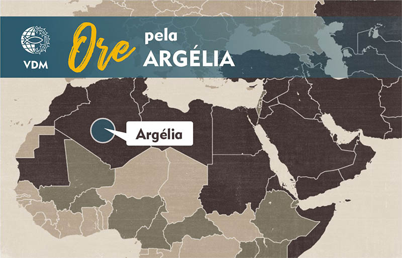 Localização no mapa de Argélia