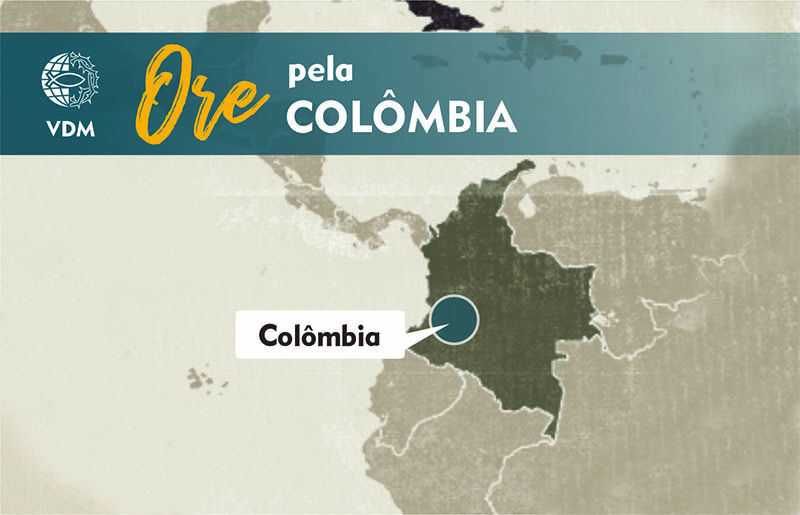Localização no mapa de Colômbia