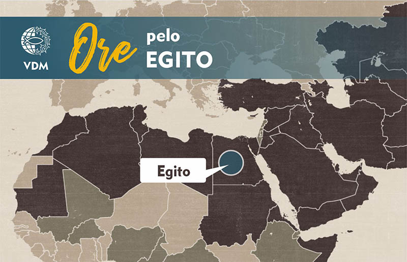 Localização no mapa de Egito