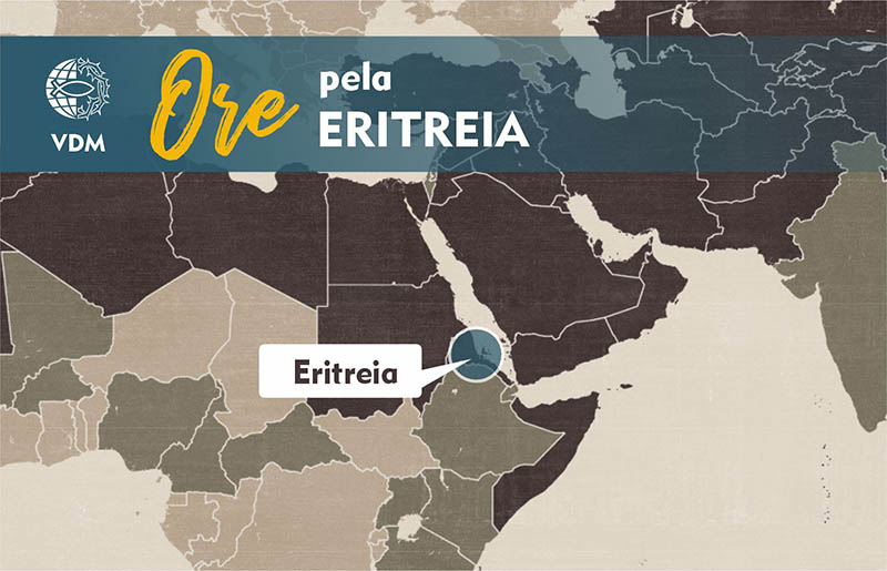 Localização no mapa de Eritreia