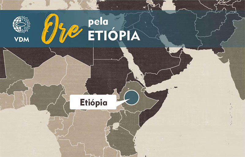 Localização no mapa de Etiópia