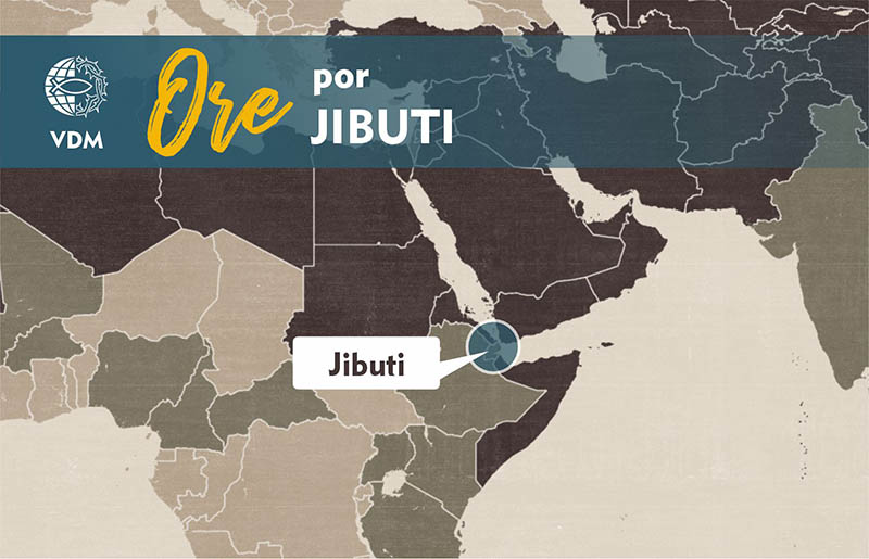 Localização no mapa de Jibuti