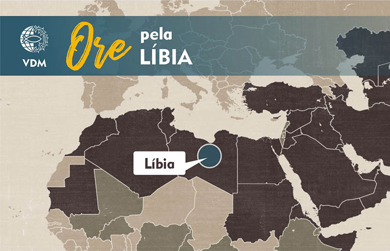 Localização no mapa de Líbia