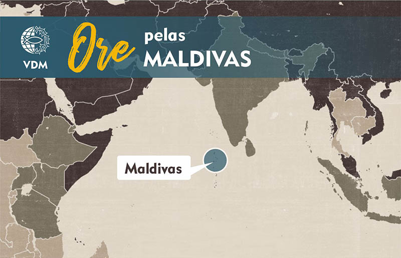 Localização no mapa de Maldivas