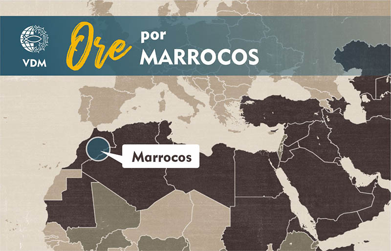 Localização no mapa de Marrocos