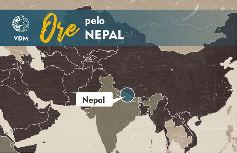 Localização no mapa de Nepal