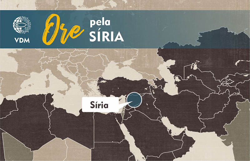 Localização no mapa de Síria