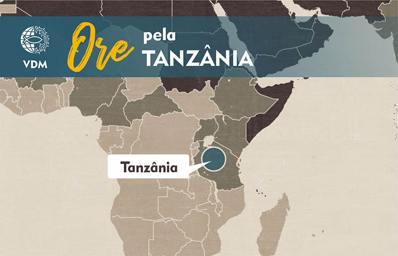 Localização no mapa de Tanzânia