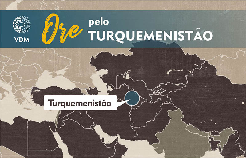 Localização no mapa de Turquemenistão